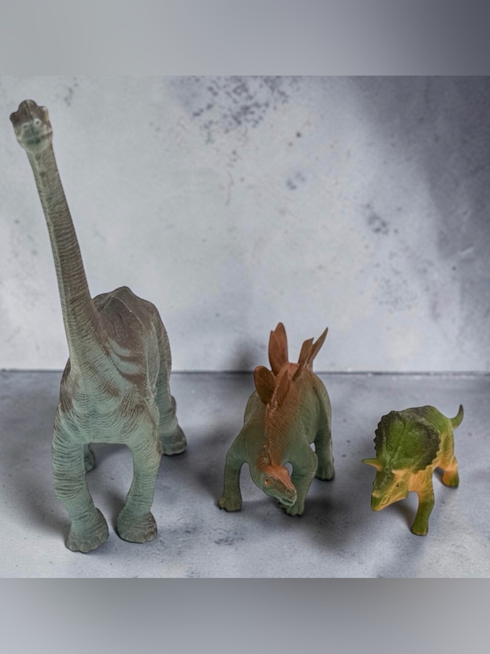 Vintage Dinosaur Figure Lot 1998 2000 2001 Brachiosaurus Stegosaurus Triceratops